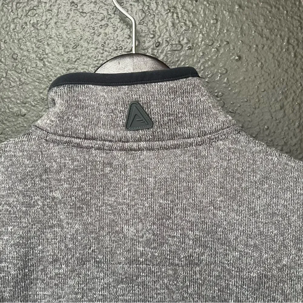 ANTIGUA PURDUE BOILERMAKERS MENS GREY FORTUNE LONG SLEEVE 1/4 ZIP PULLOVER